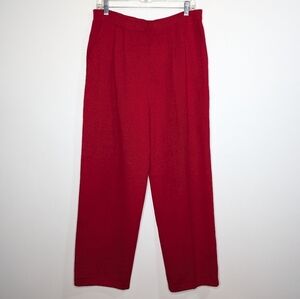 St.John red knit pull on pant 12